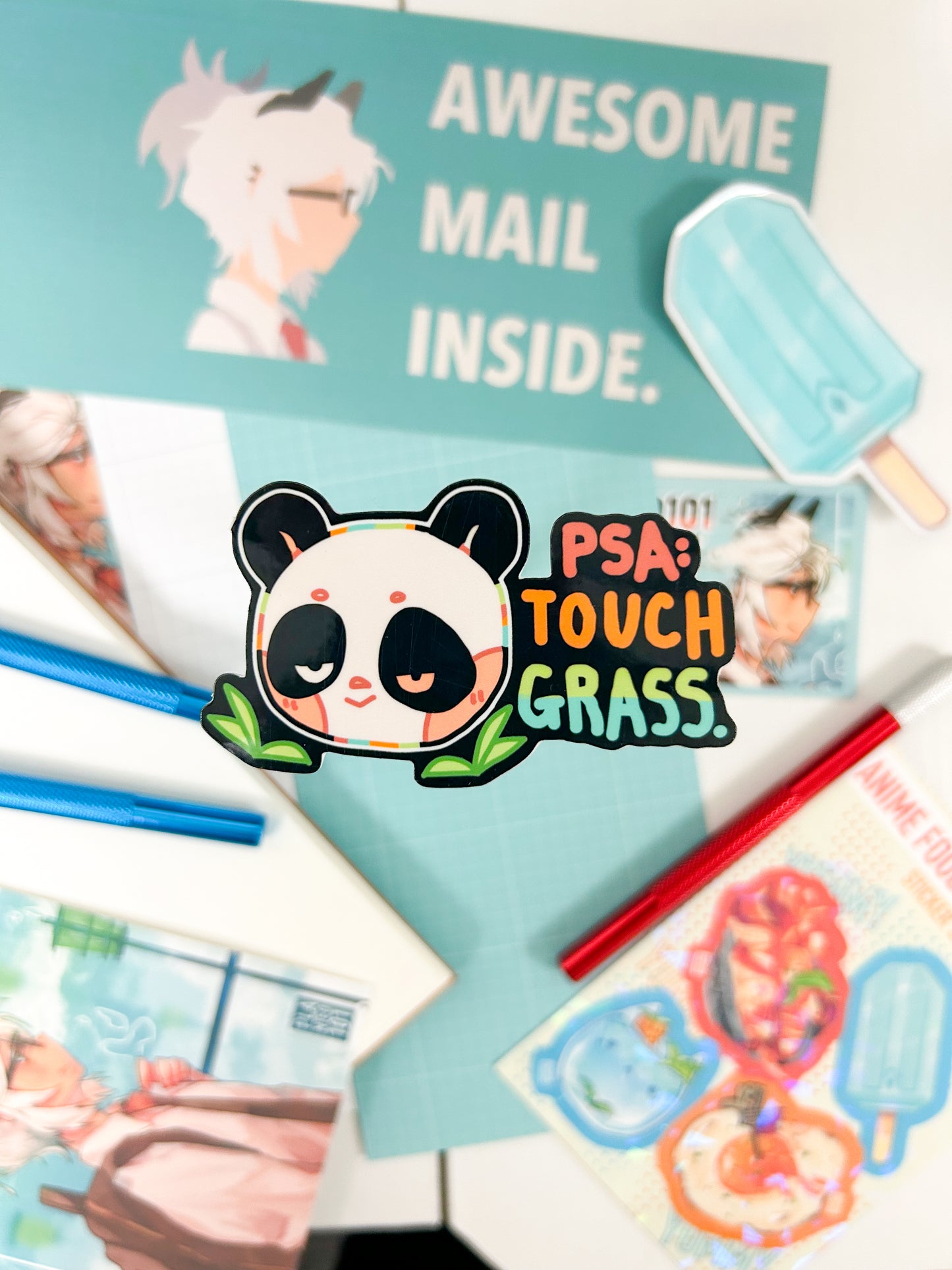 'PSA: Touch Grass' Weatherproof Sticker
